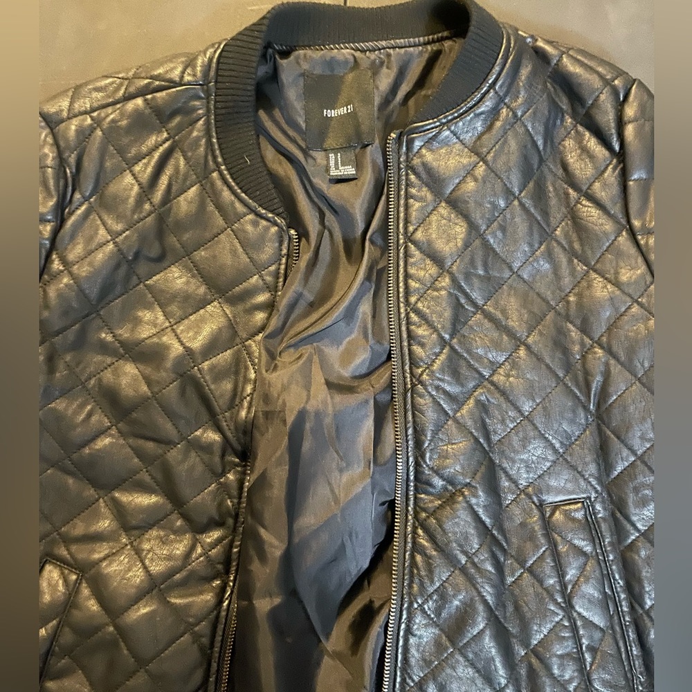 Faux leather jacket